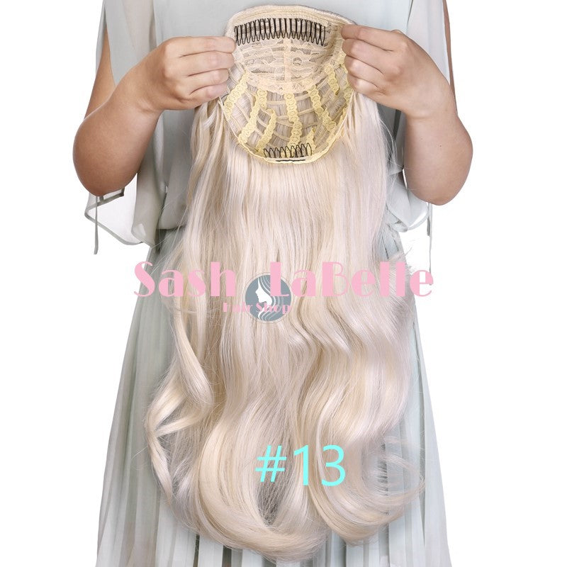 Bleach blonde Half Wig Sashlabelle Hair Canada