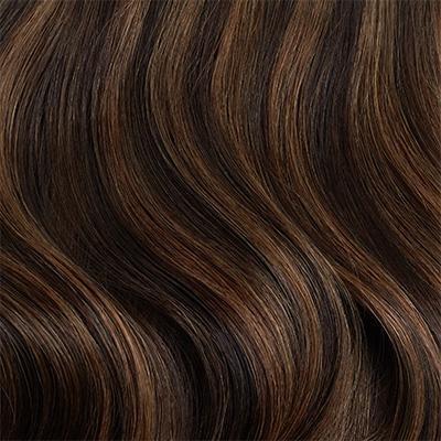 Dark Brown Highlights 100% Remy Clip-In Hair Extension