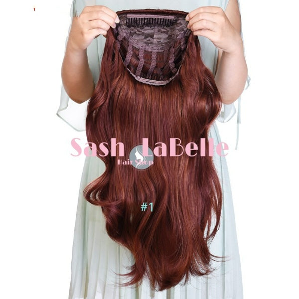 Red Wine Half Wig Sashlabelle Hair Canada