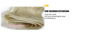 Seamless Flat Weft 100% Remy Hair Extensions | SashBeauty