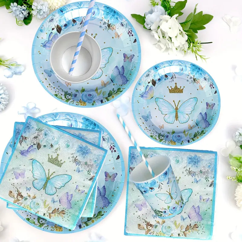 Girls party Table set Butterfly Plates collection