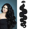 Jet Black Fusion Hair Extensions 100% Remy Human Hair fusion Extensions - Utips/Flat tips Hair Canadare Bonded