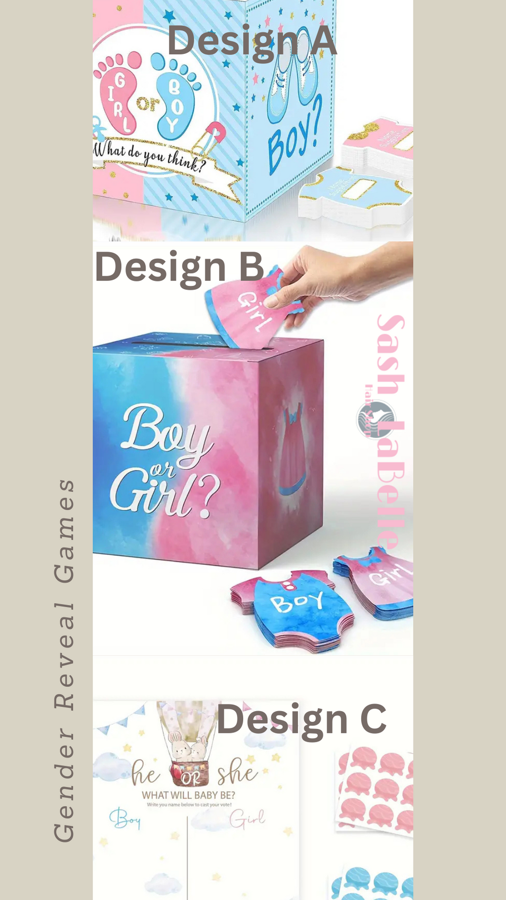 Gender Reveal Party Game and Name Reveal