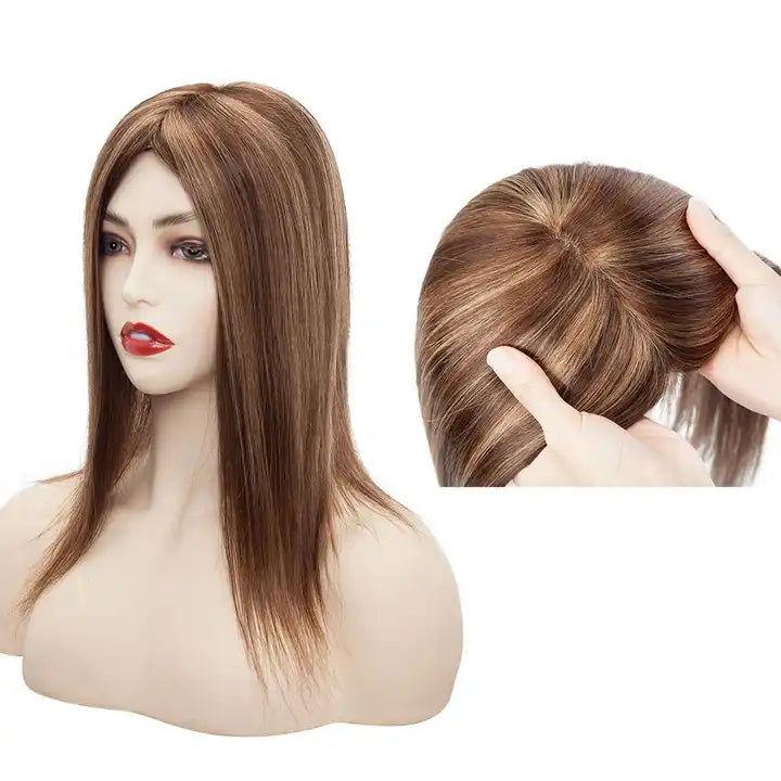 Silk-Base Topper 100% Remy Human Hair Lace base topper