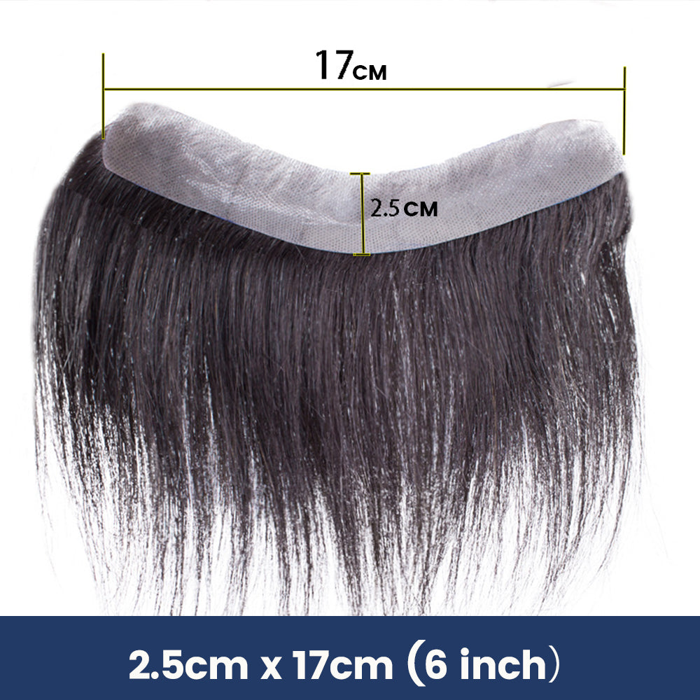 Poly Skin Hair Patchers Toupee Human Hairpiece for Natural hairline - black color