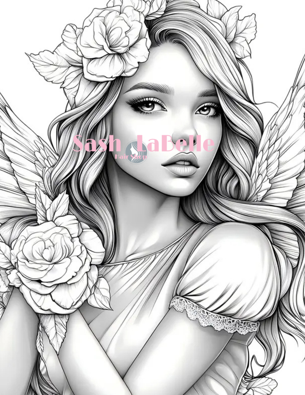 Hairstyles Coloring Book + free Multi-Colored Pencil Crayons
