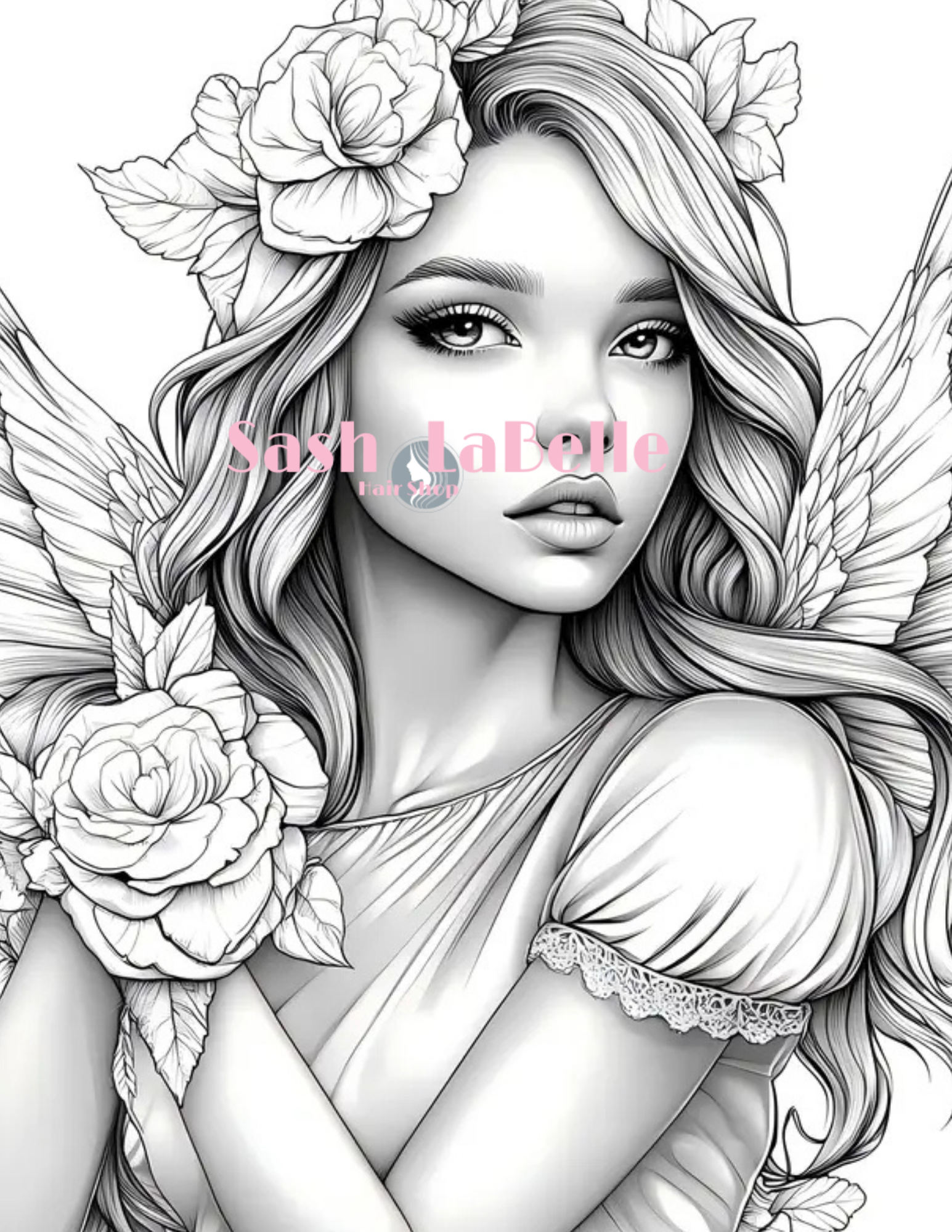 Hairstyles Coloring Book + free Multi-Colored Pencil Crayons