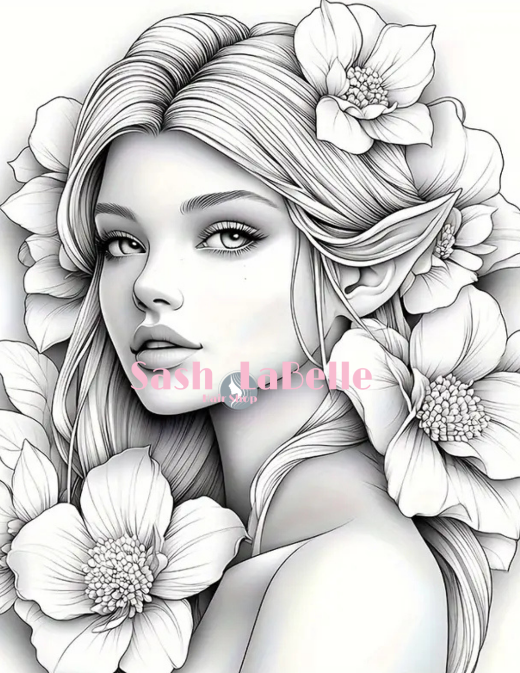 Hairstyles Coloring Book + free Multi-Colored Pencil Crayons