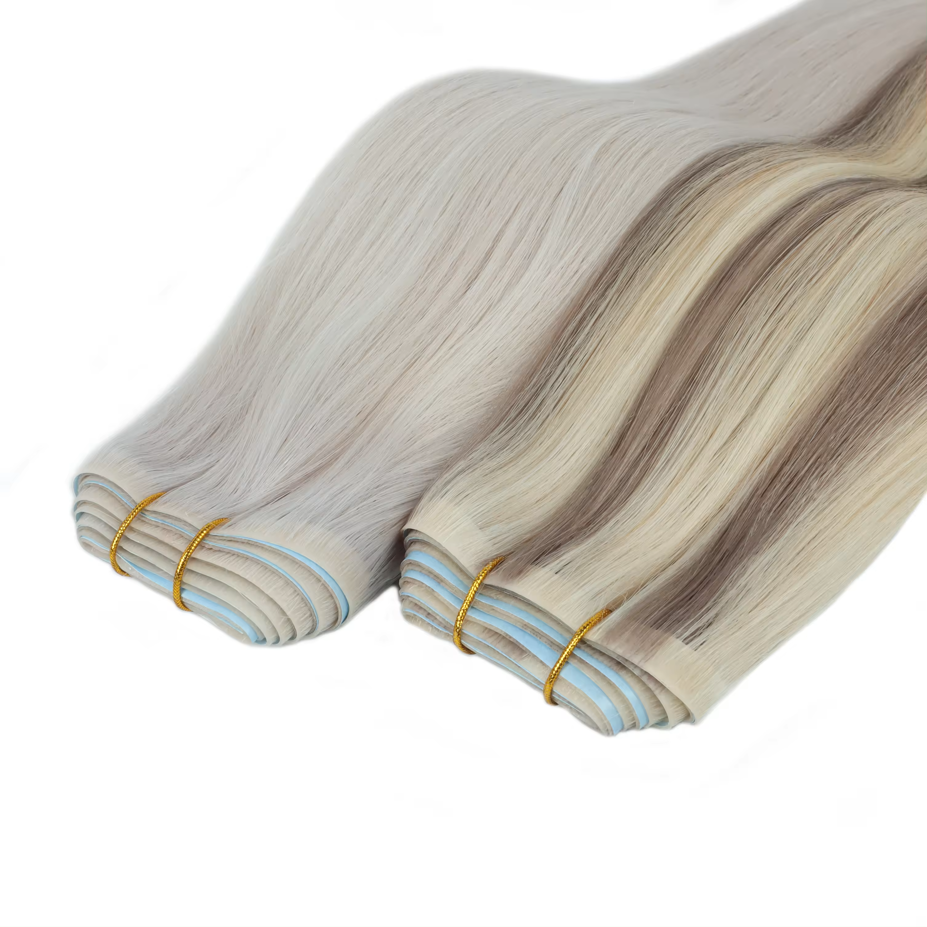 Invisible Injection tape -in Extension - Bleach-White blonde hair extensions