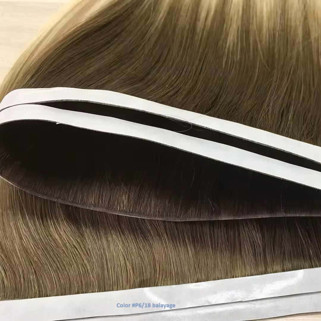 Invisible-tape tape -in Extension - Rooted Dirty Blonde Balayage (R2/T27/16)