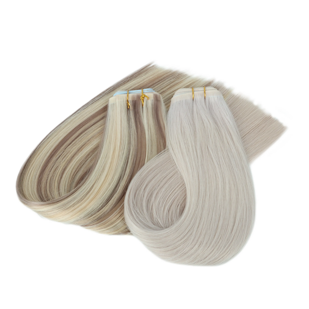Invisible-tape tape -in Extension - Sandy Blonde Highlights (R18/22)