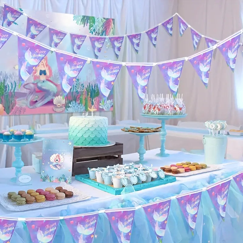 Girls party Table set Mermaid Tablewares collection