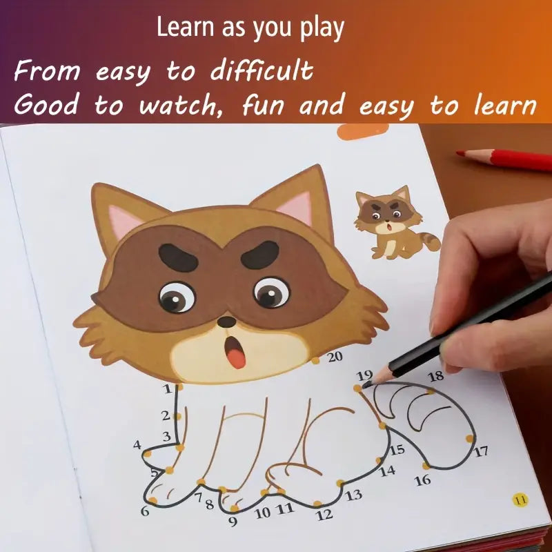 3-6 Year Old Numbers + Drawing Workbook + free Colored Pencil Crayons