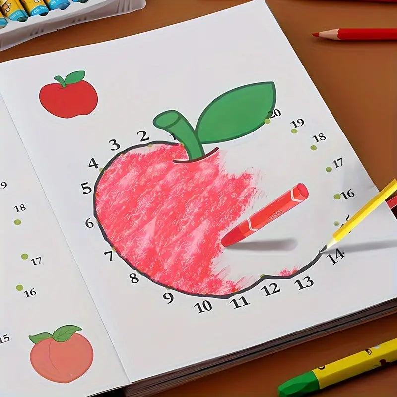3-6 Year Old Numbers + Drawing Workbook + free Colored Pencil Crayons