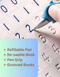 3-6 Year Old Grooved Writing Workbook - One Book REPEATED Use