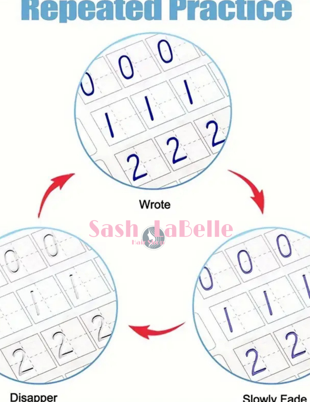 3-6 Year Old Grooved Writing Workbook - One Book REPEATED Use