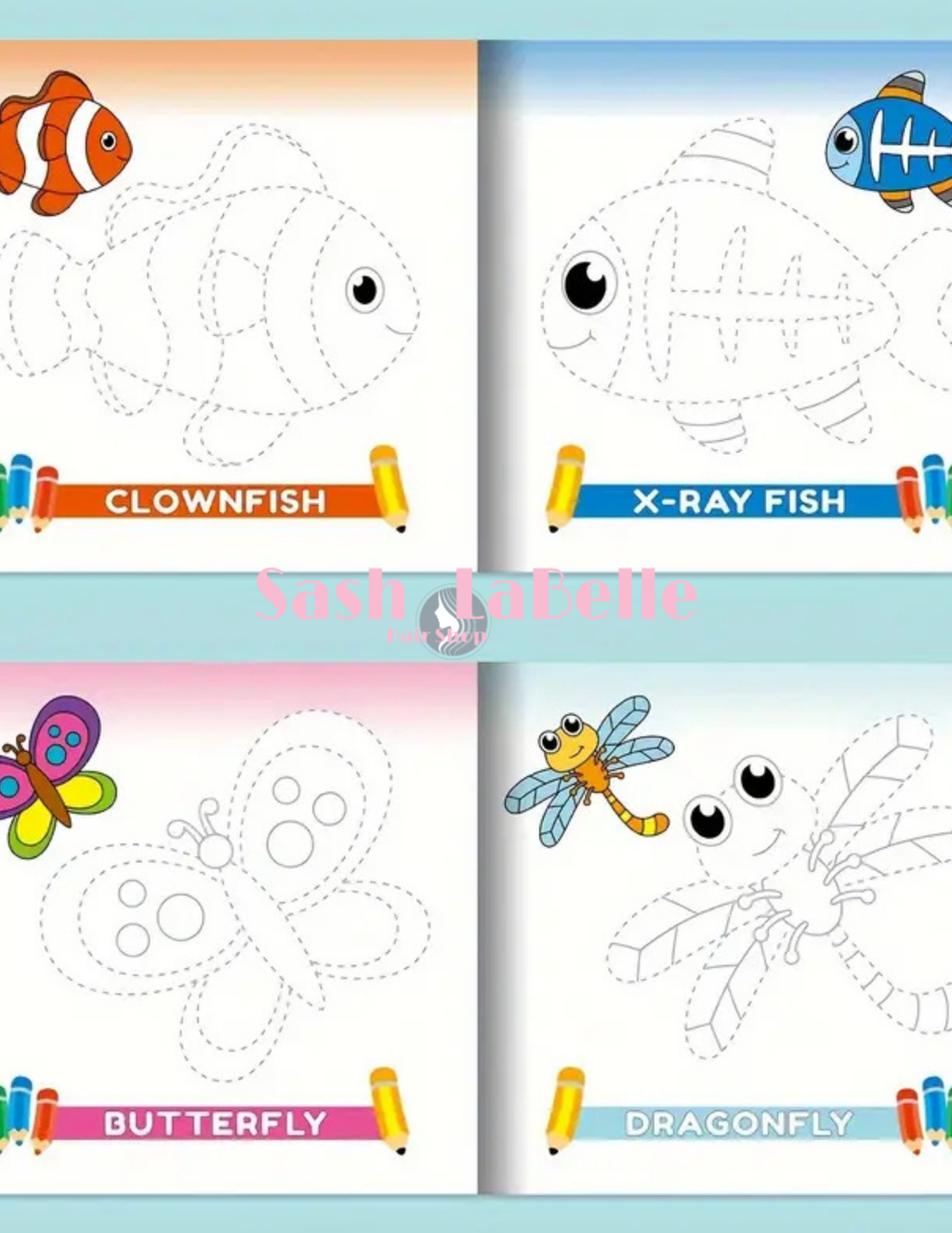 3-6 Year Old Grooved Writing Workbook - One Book REPEATED Use