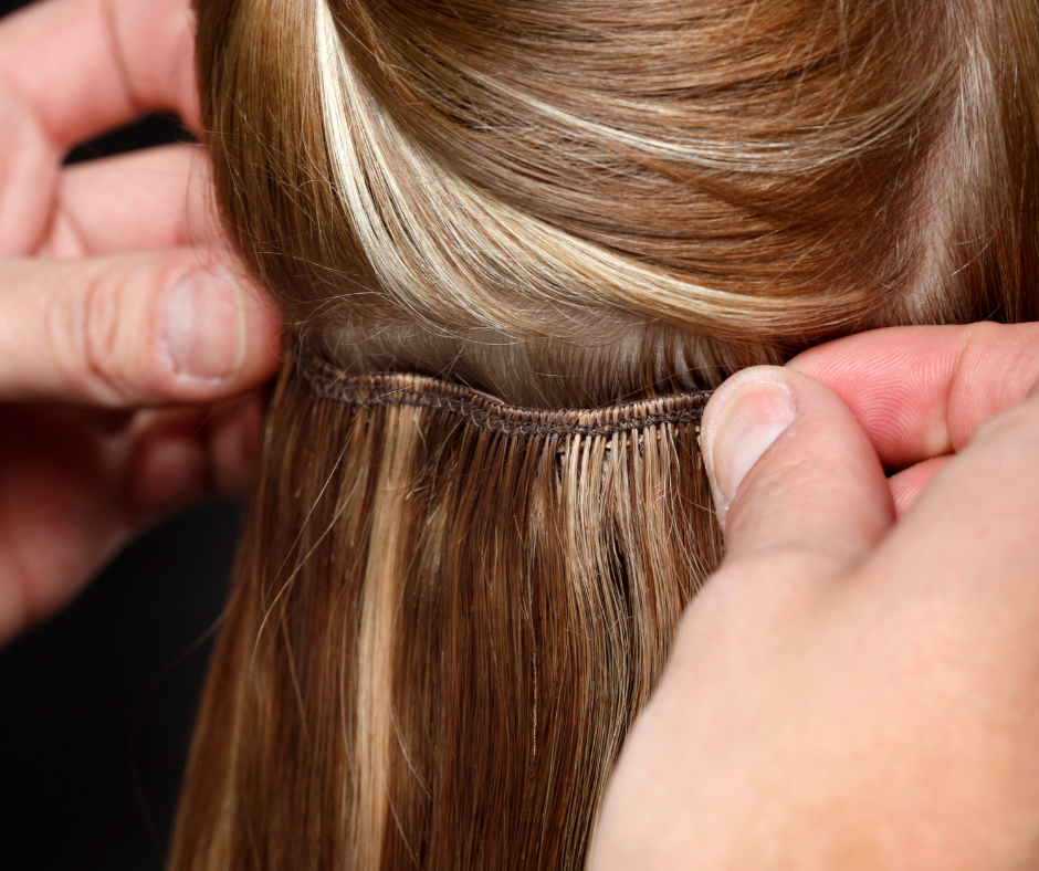 Classic Chestnut Brown Highlights 100% Remy Clip-on Hair Extension