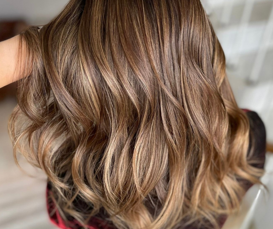 Classic Chestnut Brown Highlights 100% Remy Clip-on Hair Extension