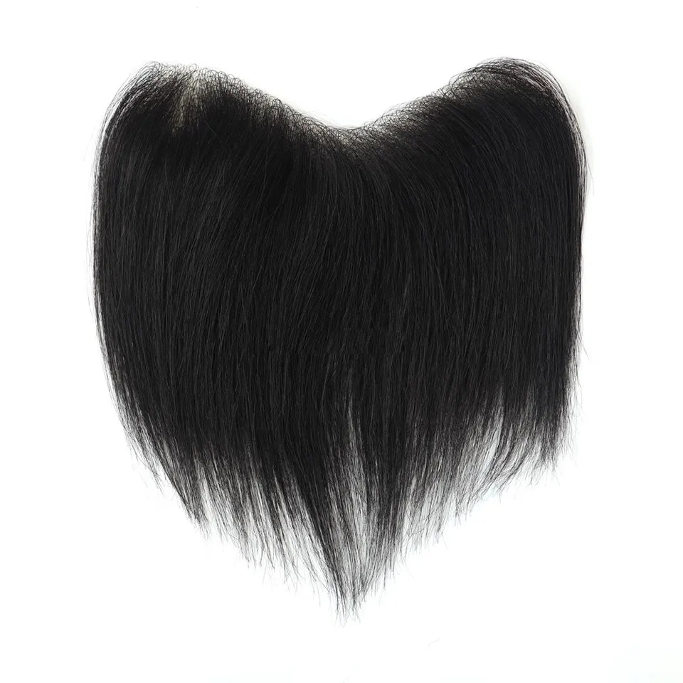 Poly Skin Hair Patchers Toupee Human Hairpiece for Natural hairline - black color