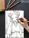 Ethnic Coloring Books -(African American Kids Coloring Books) + free Multi-Colored Pencil Crayons