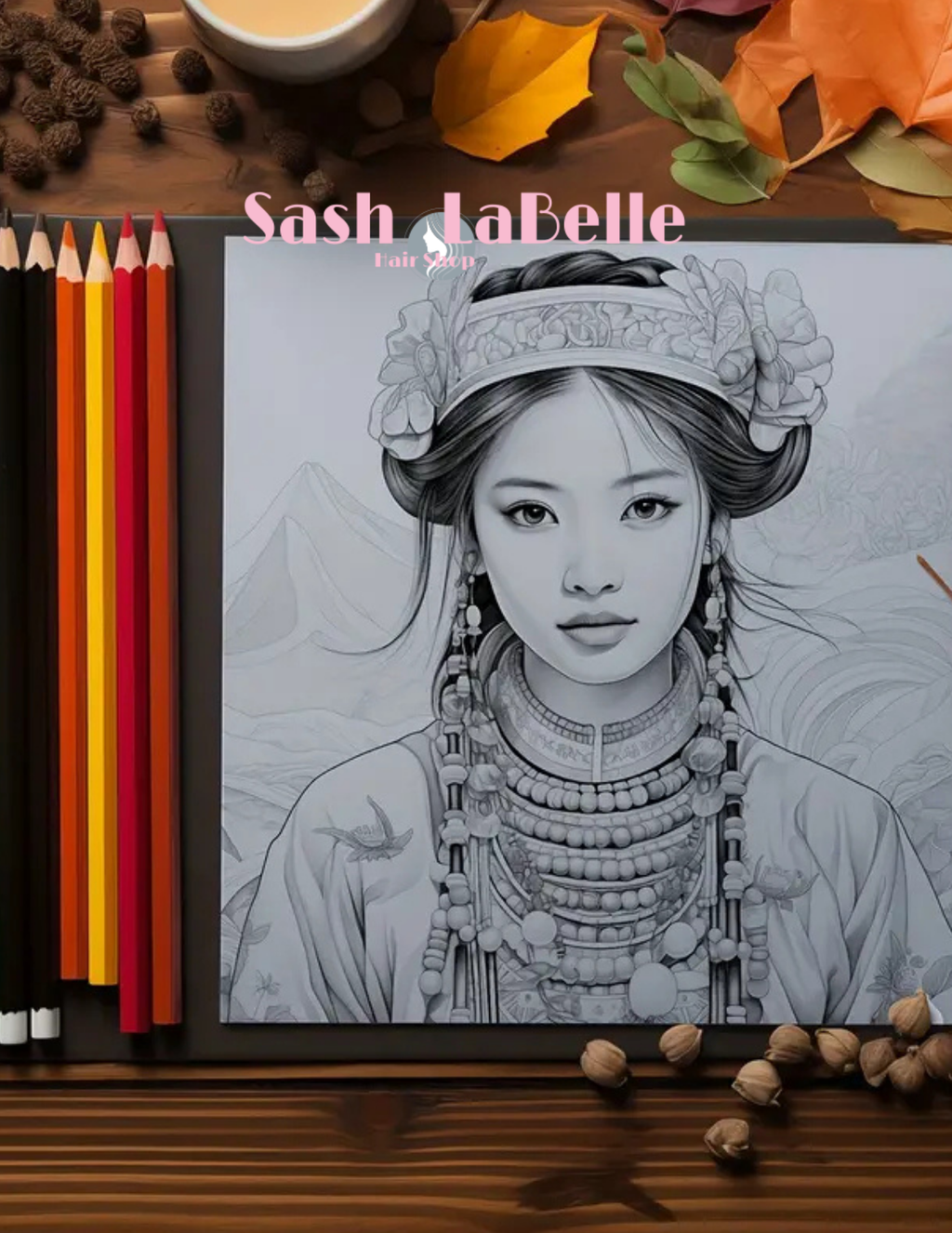 Ethnic Coloring Books + free Multi-Colored Pencil Crayons