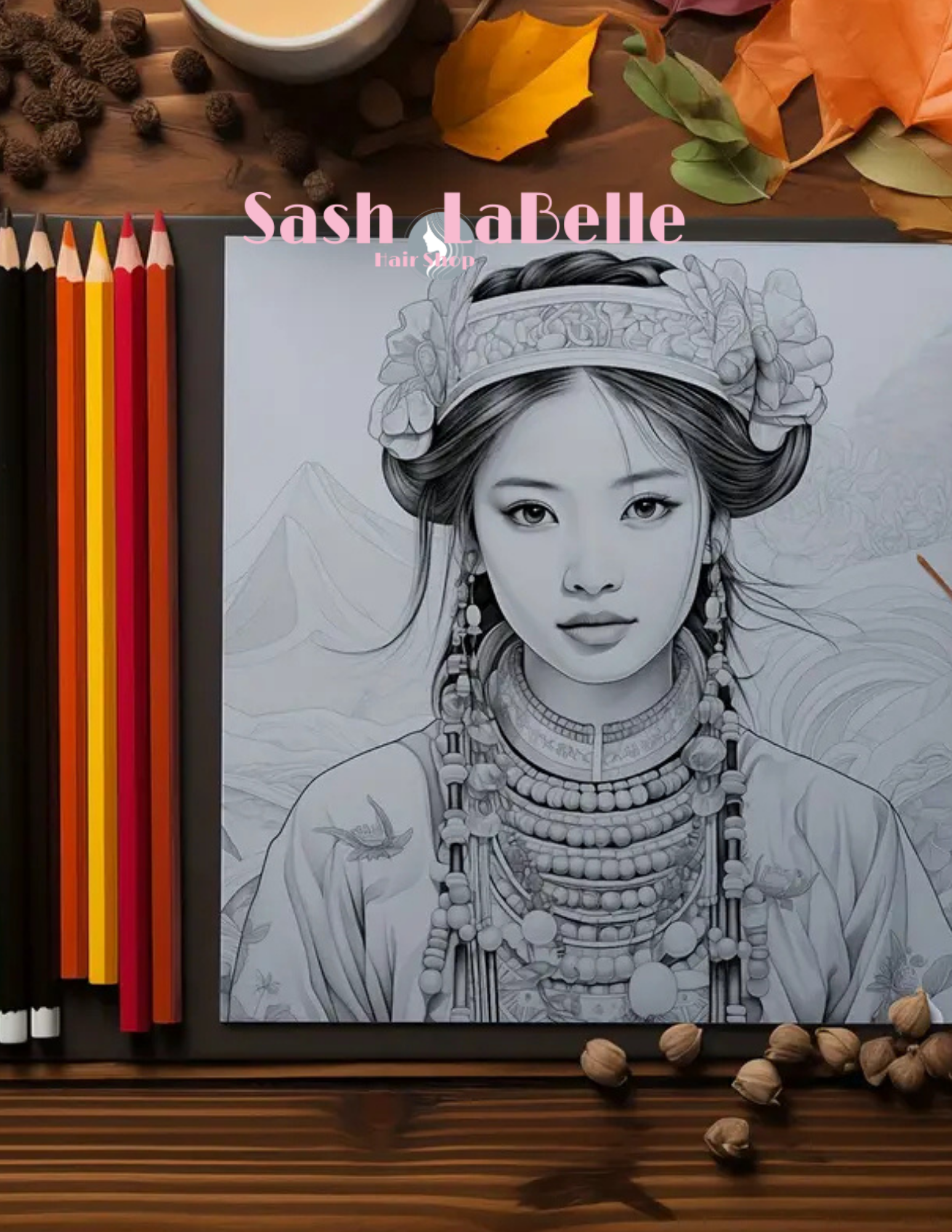 Ethnic Coloring Books + free Multi-Colored Pencil Crayons