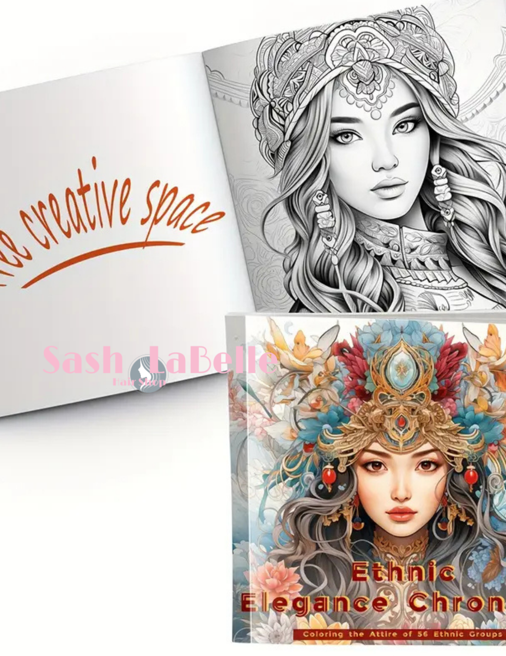 Ethnic Coloring Books + free Multi-Colored Pencil Crayons