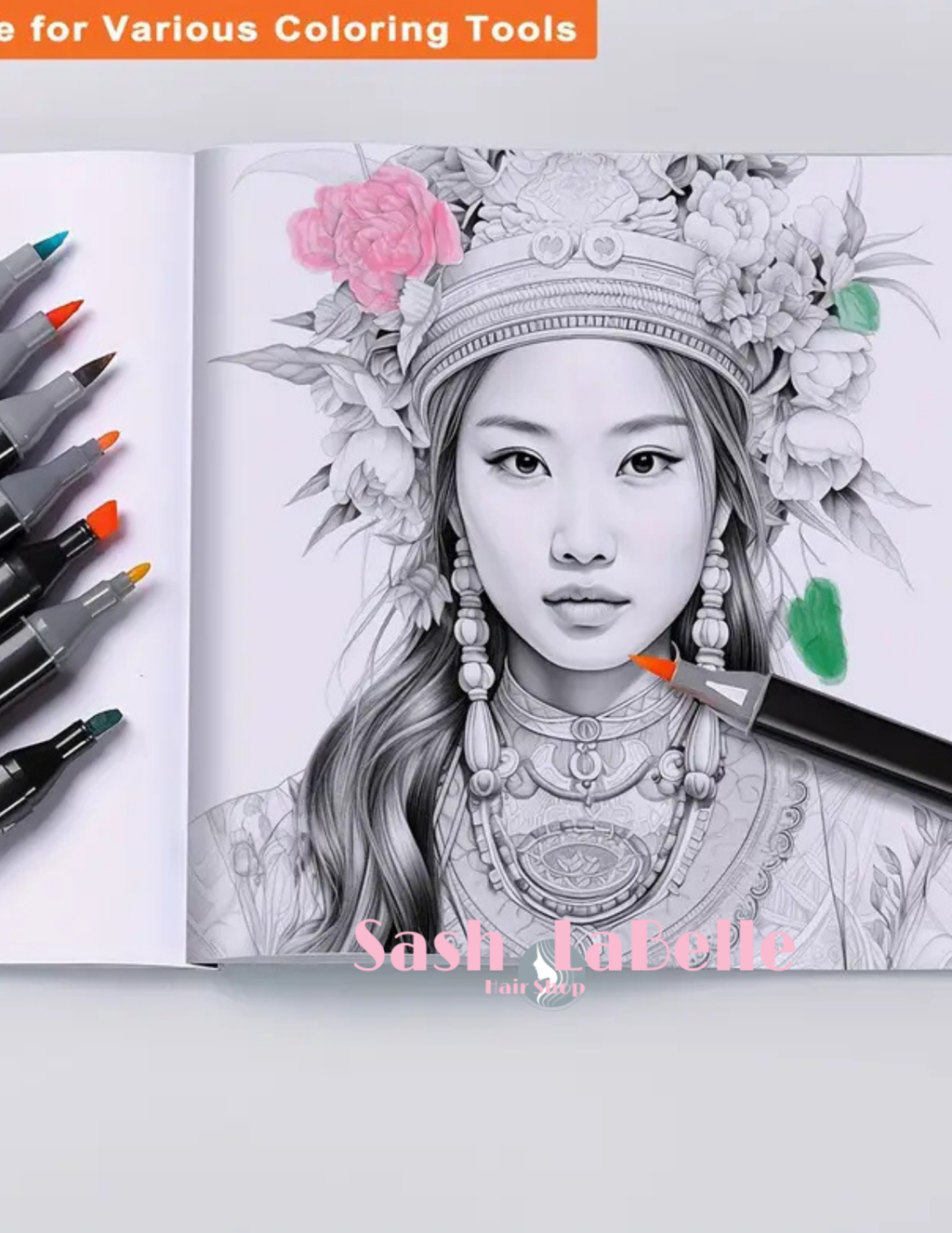 Ethnic Coloring Books + free Multi-Colored Pencil Crayons