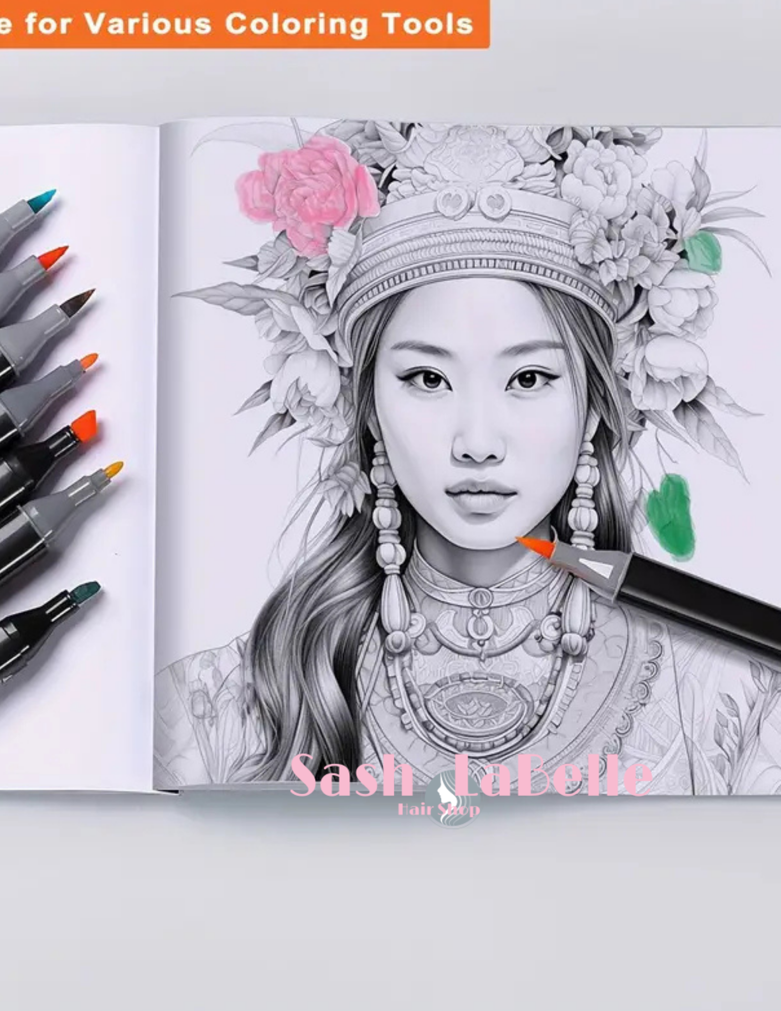 Ethnic Coloring Books + free Multi-Colored Pencil Crayons