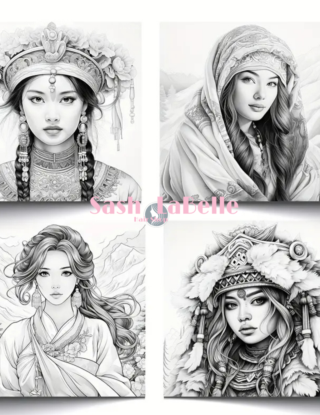 Ethnic Coloring Books + free Multi-Colored Pencil Crayons