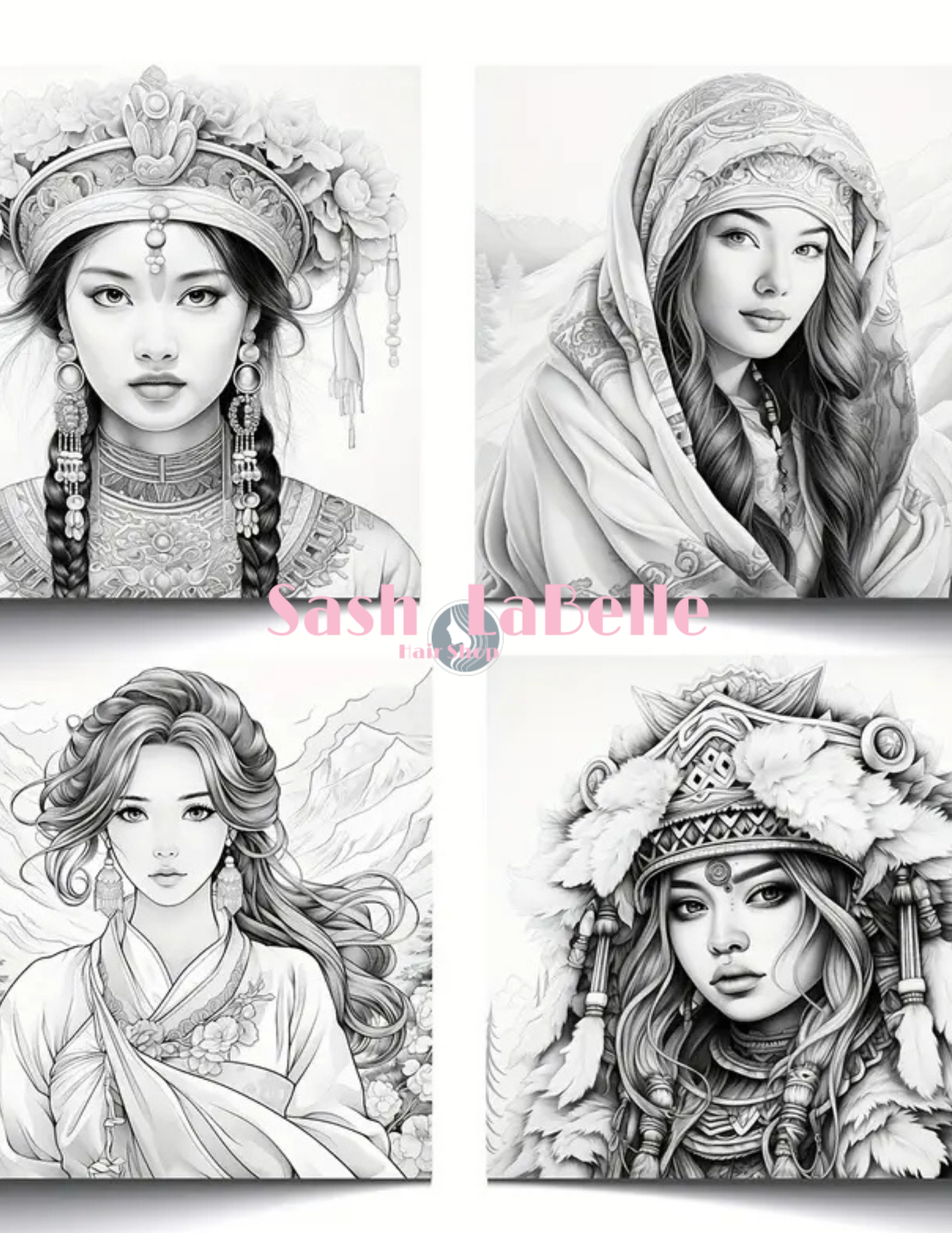 Ethnic Coloring Books + free Multi-Colored Pencil Crayons