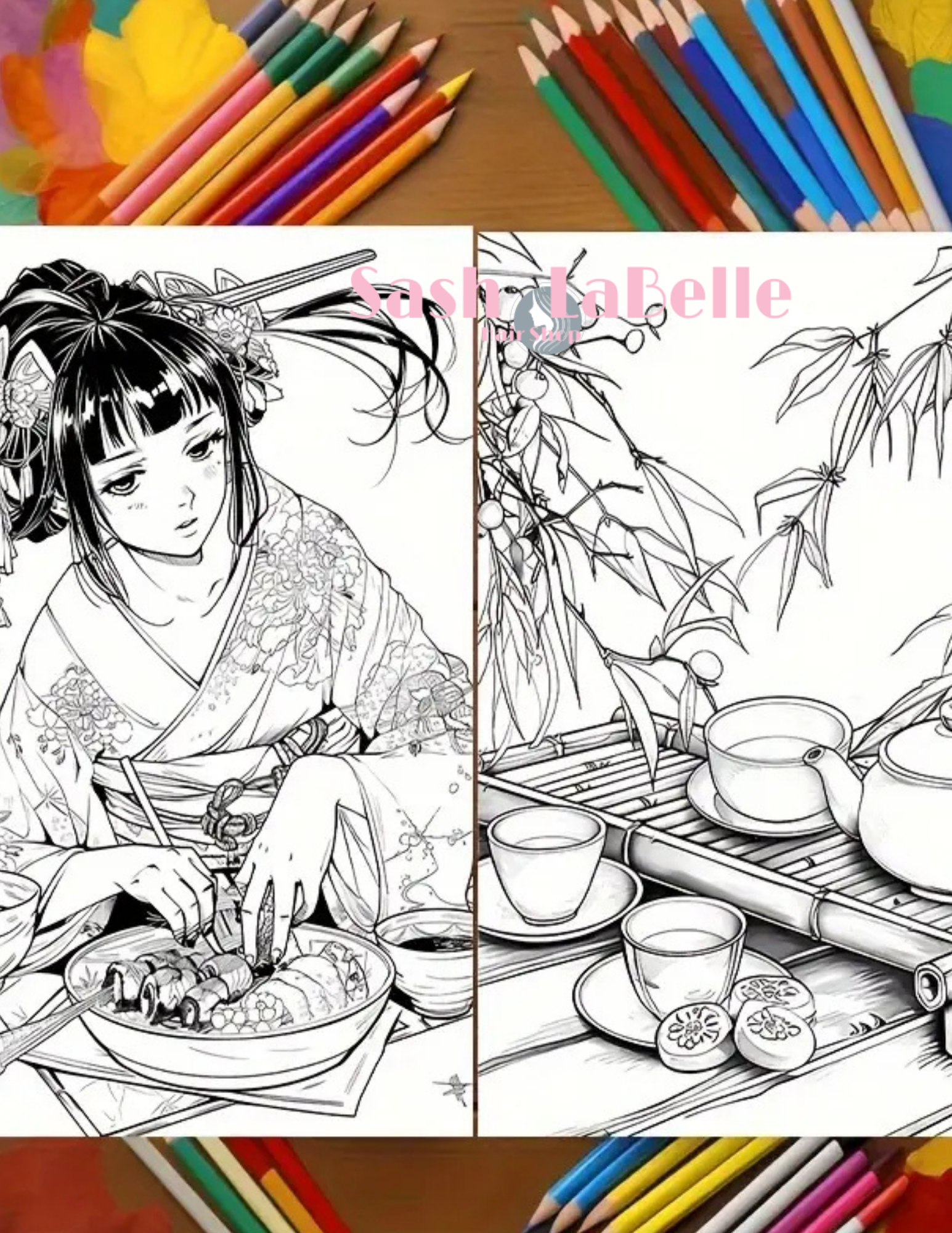 Dress Fashion Styles coloring Books + free Multi-Colored Pencil Crayons