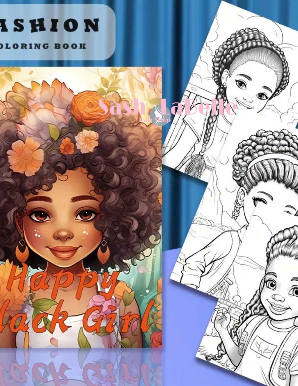 Ethnic Coloring Books -(African American Kids Coloring Books) + free Multi-Colored Pencil Crayons