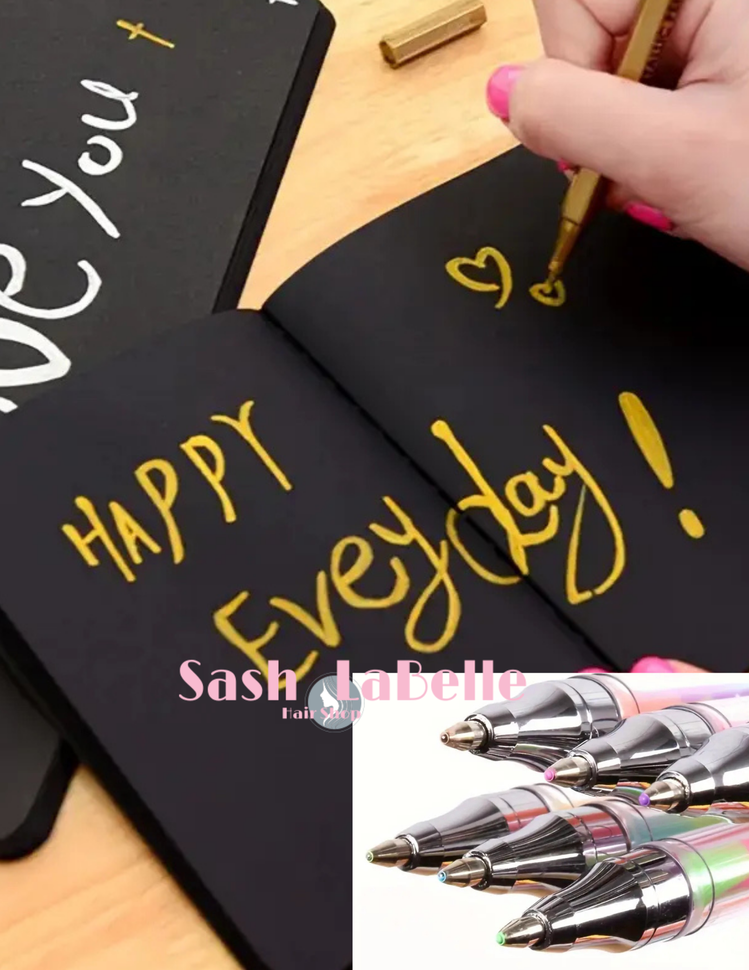 Black sketchbook +Stencils + free Colored Pencil Crayons