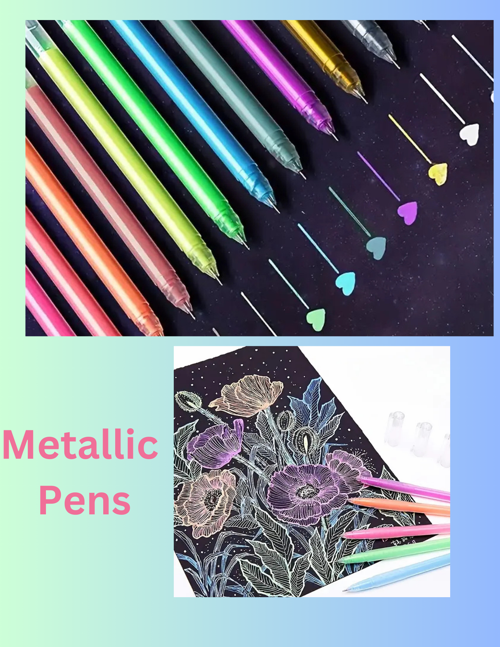 Black sketchbook +Stencils + free Colored Pencil Crayons