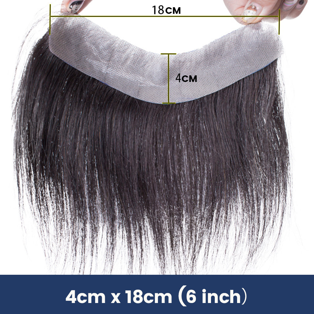 Poly Skin Hair Patchers Toupee Human Hairpiece for Natural hairline - black color