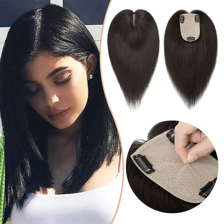 Silk-Base Topper 100% Remy Human Hair Lace base topper