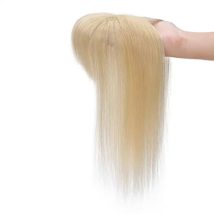 Silk-Base Topper 100% Remy Human Hair Lace base topper with bangs