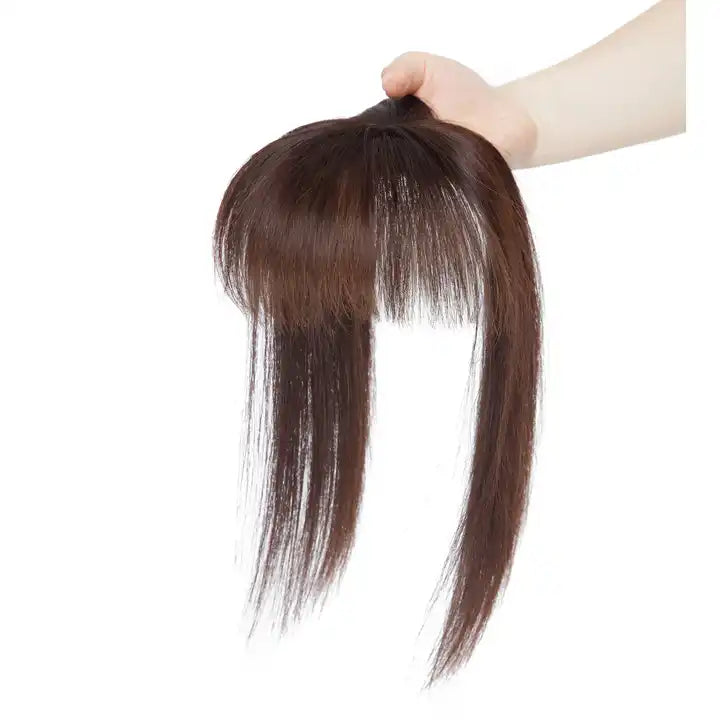 Silk-Base Topper 100% Remy Human Hair Lace base topper with bangs