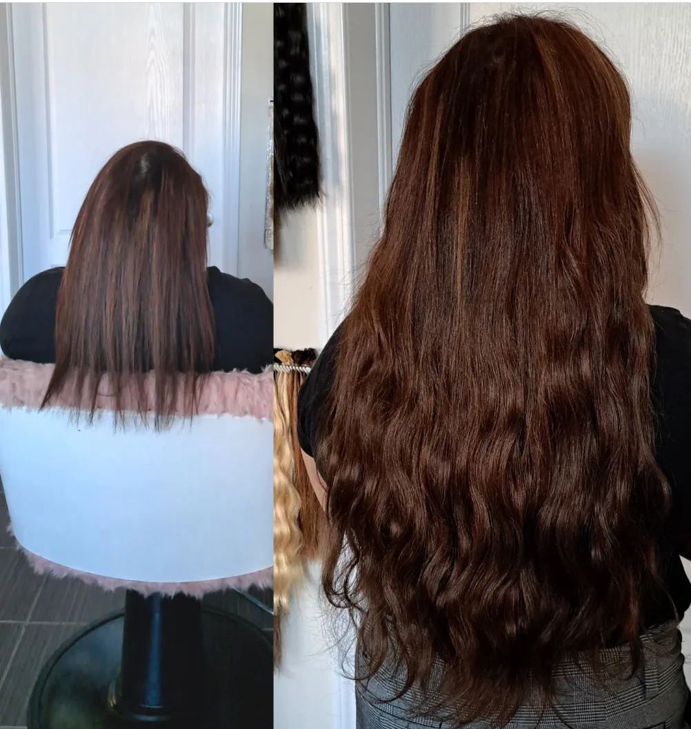 Brunet Brown Fusion Hair Extensions 100% Remy Human Hair fusion Extensions - Utips/Flat tips Hair Canadare Bonded