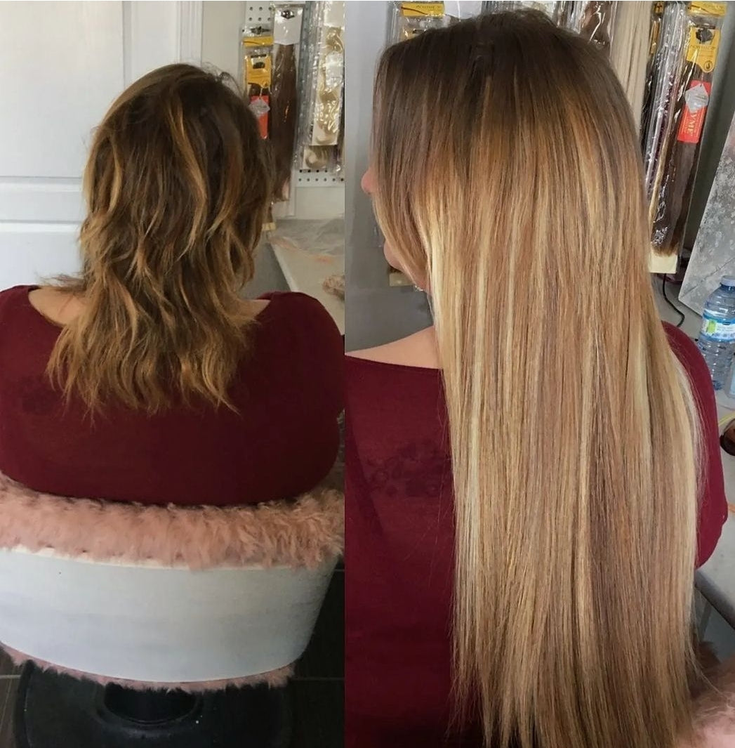 #14/27 Golden blonde/ASH BLONDE U-Tip Fusion Highlight Pre-bonded Hair Extensions 50g/qty