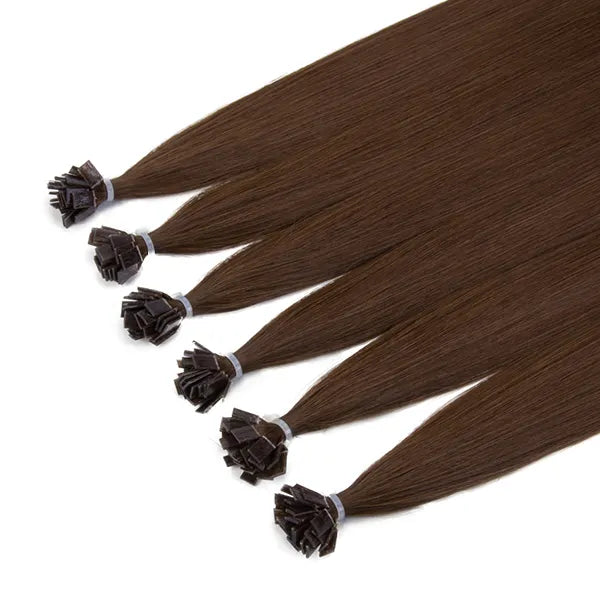 Brunet Brown Fusion Hair Extensions 100% Remy Human Hair fusion Extensions - Utips/Flat tips Hair Canadare Bonded