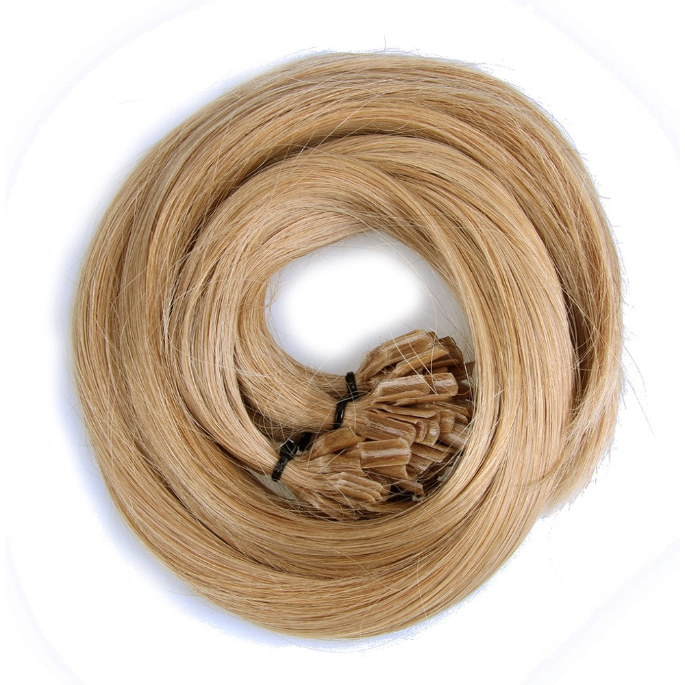 #12 Golden Blonde k-tips Pre-bonded Fusion Hair Extensions 100% Remy Human Hair fusion Extensions - Utips/Flat tips Hair Canadare Bonded