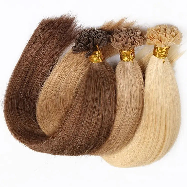 #613 -  Platinum Blonde Fusion Hair Extensions 100% Remy Human Hair fusion Extensions - Utips/Flat tips Hair Canada