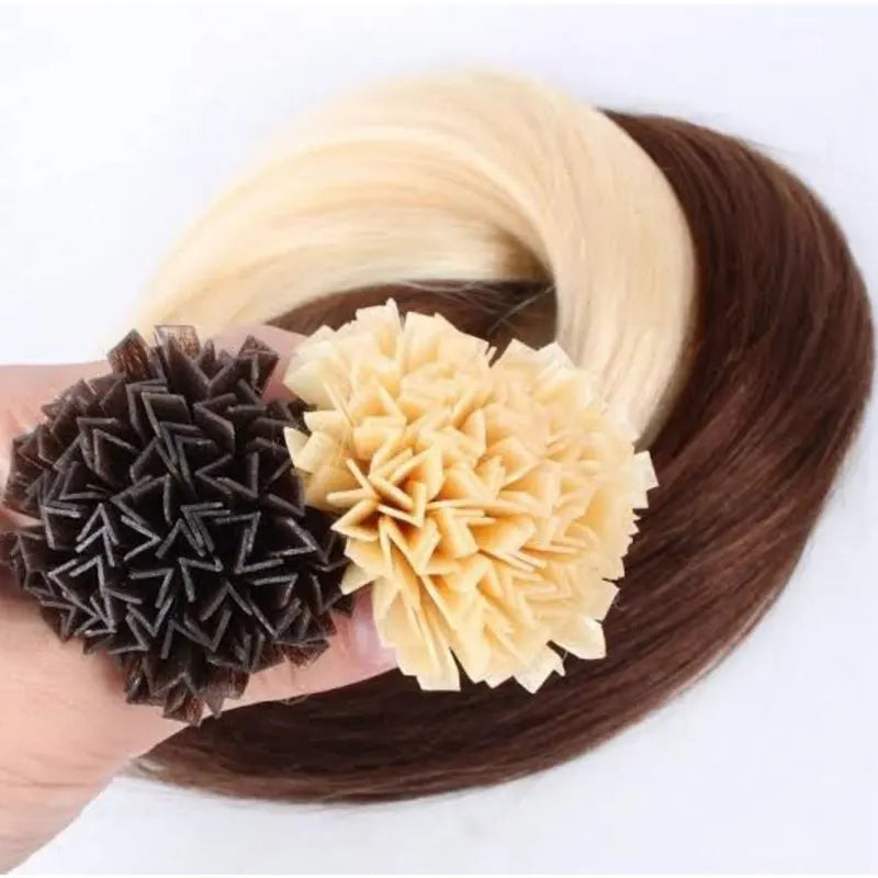 #613 -  Platinum Blonde Fusion Hair Extensions 100% Remy Human Hair fusion Extensions - Utips/Flat tips Hair Canada