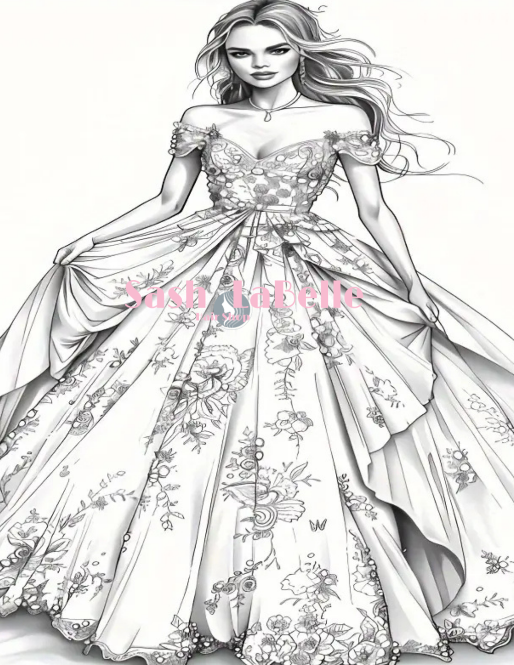 Dress Fashion Styles coloring Books + free Multi-Colored Pencil Crayons