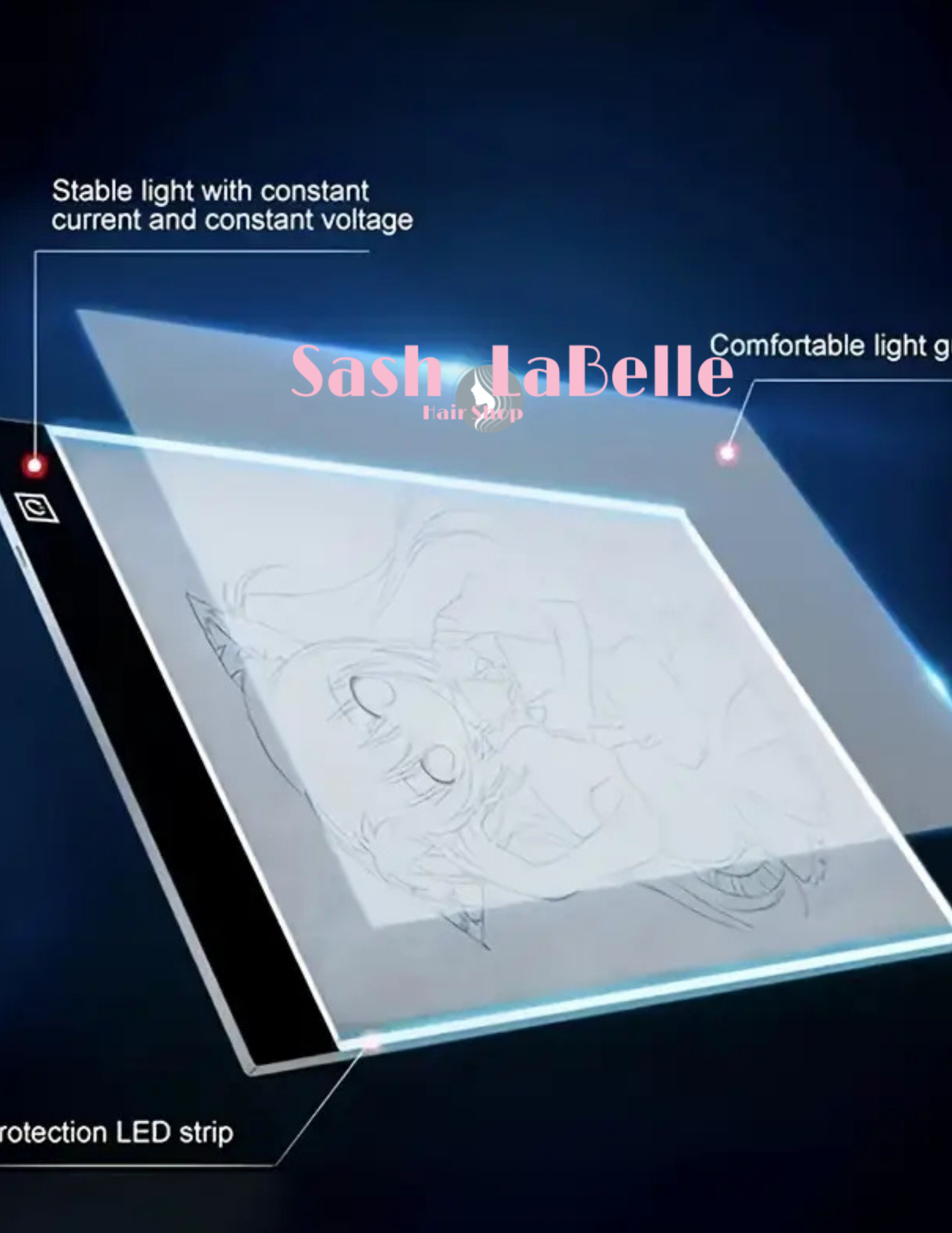 LED Trace and Draw Board + free Multi-Colored Pencil Crayons