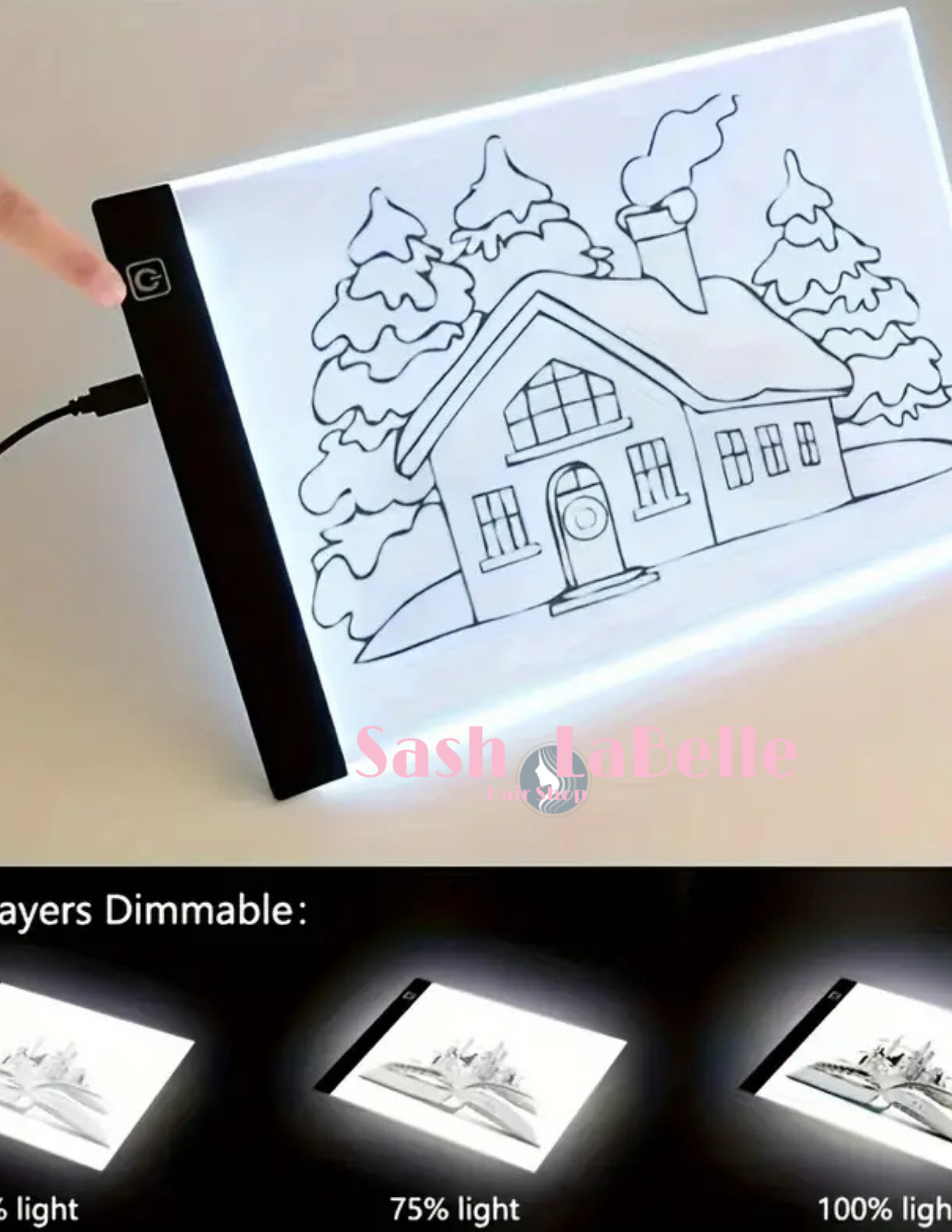 LED Trace and Draw Board + free Multi-Colored Pencil Crayons