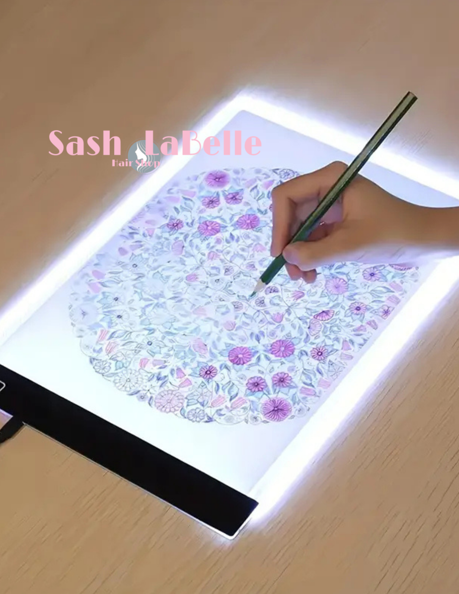 LED Trace and Draw Board + free Multi-Colored Pencil Crayons